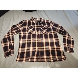 Silver Jeans Co. Men's Flannel Button Up Plaid Shirt Size XLsmf 22 2383 Triple 5